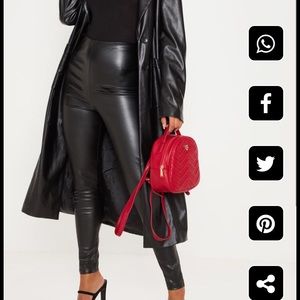 PrettyLittleThing leather leggings